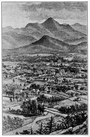 A view of the French Broad River near Asheville, 1883