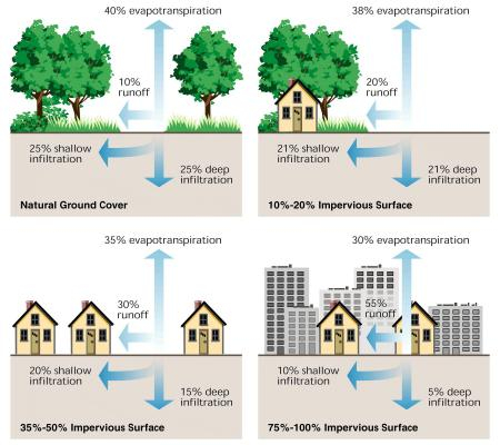 Stream runoff diagram