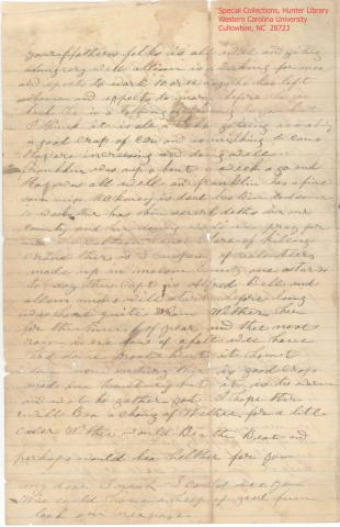 Elizabeth Watson to James Watson Oct 29 1861 (page 2 of 3)