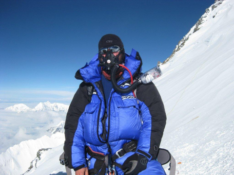 On the way back down Mount Everest