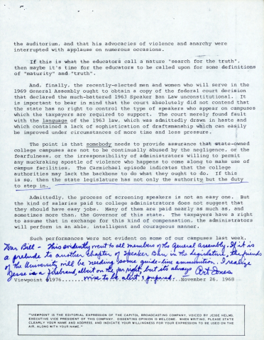 Transcript of a televised editorial, page 2