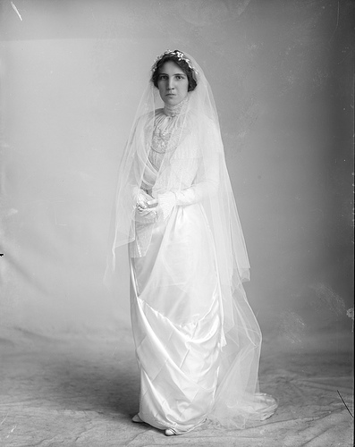 Bride  Unidentified bride, no date (c.1910-1920). From the Barden Collection, North Carolina State Archives, Raleigh, NC, call #:  N_53_15_8042. 
